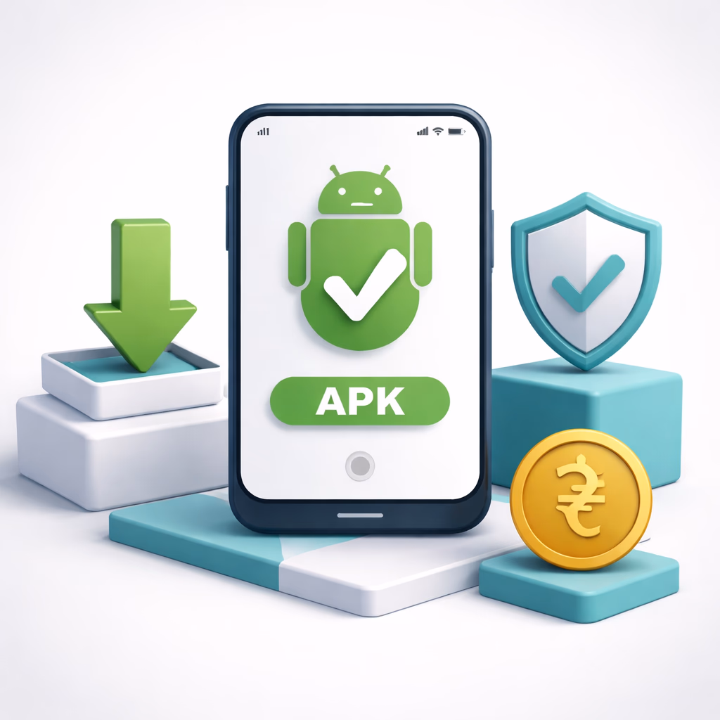Smartphone installation concept showing the JEETBO7 app APK setup on an Android device in a comfortable Bangladeshi home setting